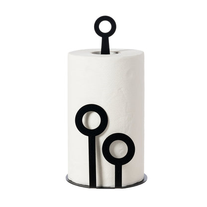 Arti & Mestieri porta rotoli da cucina Bollicine nero in ferro lavorato artigianalmente
