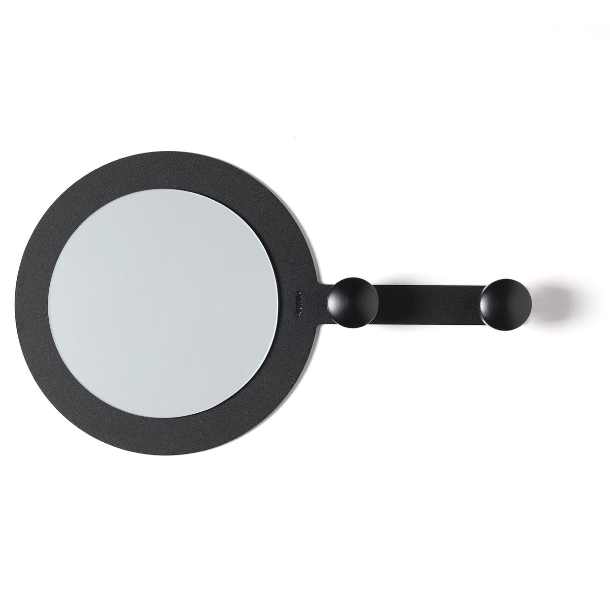 Arti & Mestieri Riflesso & Appeso specchio con ganci colore nero in ferro lavorato artigianalmente