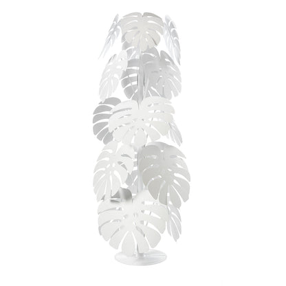 Arti & Mestieri Monstera Grande pianta decorativa bianca in ferro battuto artigianale