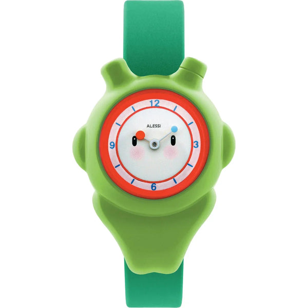 Alessi — Space-bimba AL23004 | Reloj de pulsera de poliuretano verde — Alessi
