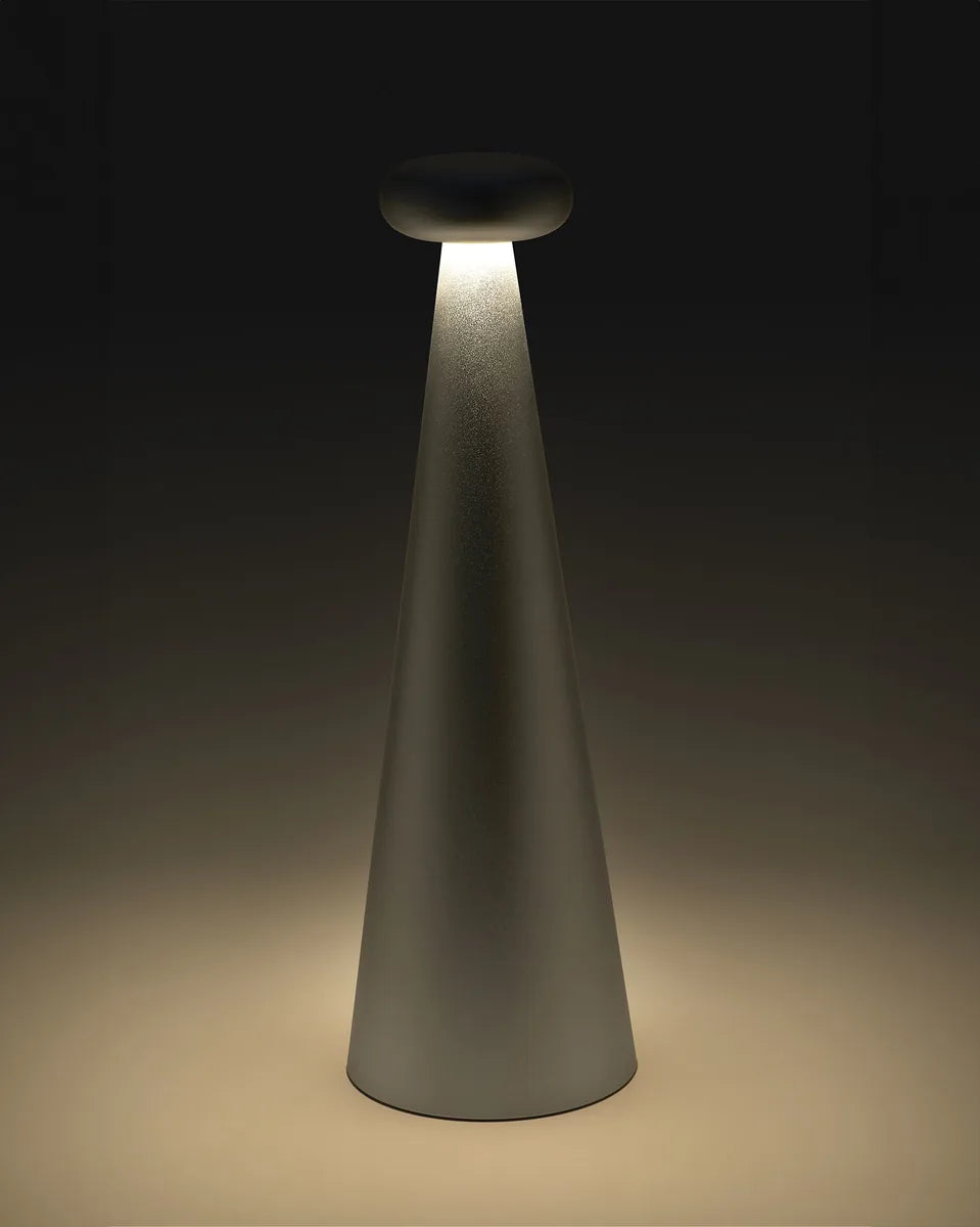 Alessi — Bedin AST02 BR | Lampada da tavolo in alluminio anodizzato — vista laterale