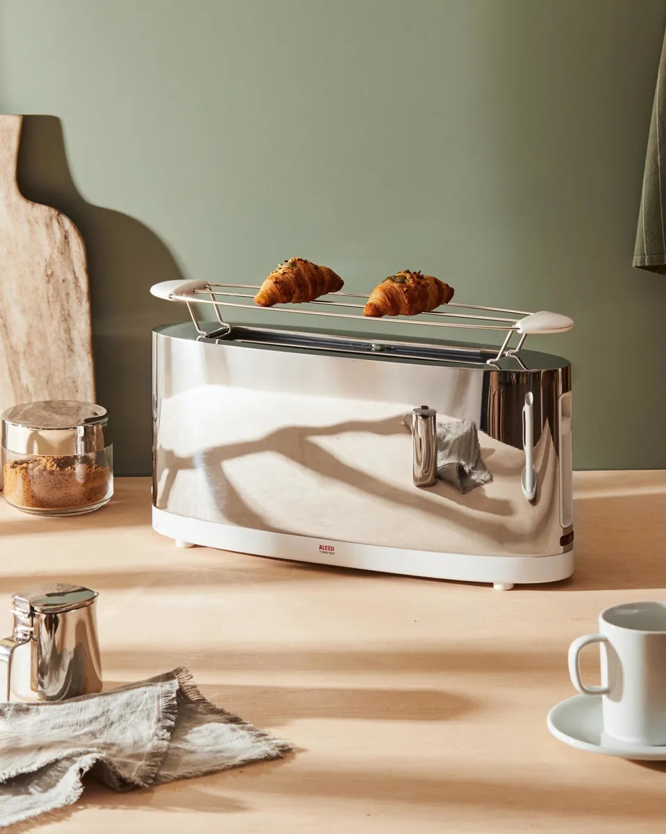 Alessi — SG68RACK W | Pinza tostapane Giovannoni in bianco — ambientazione