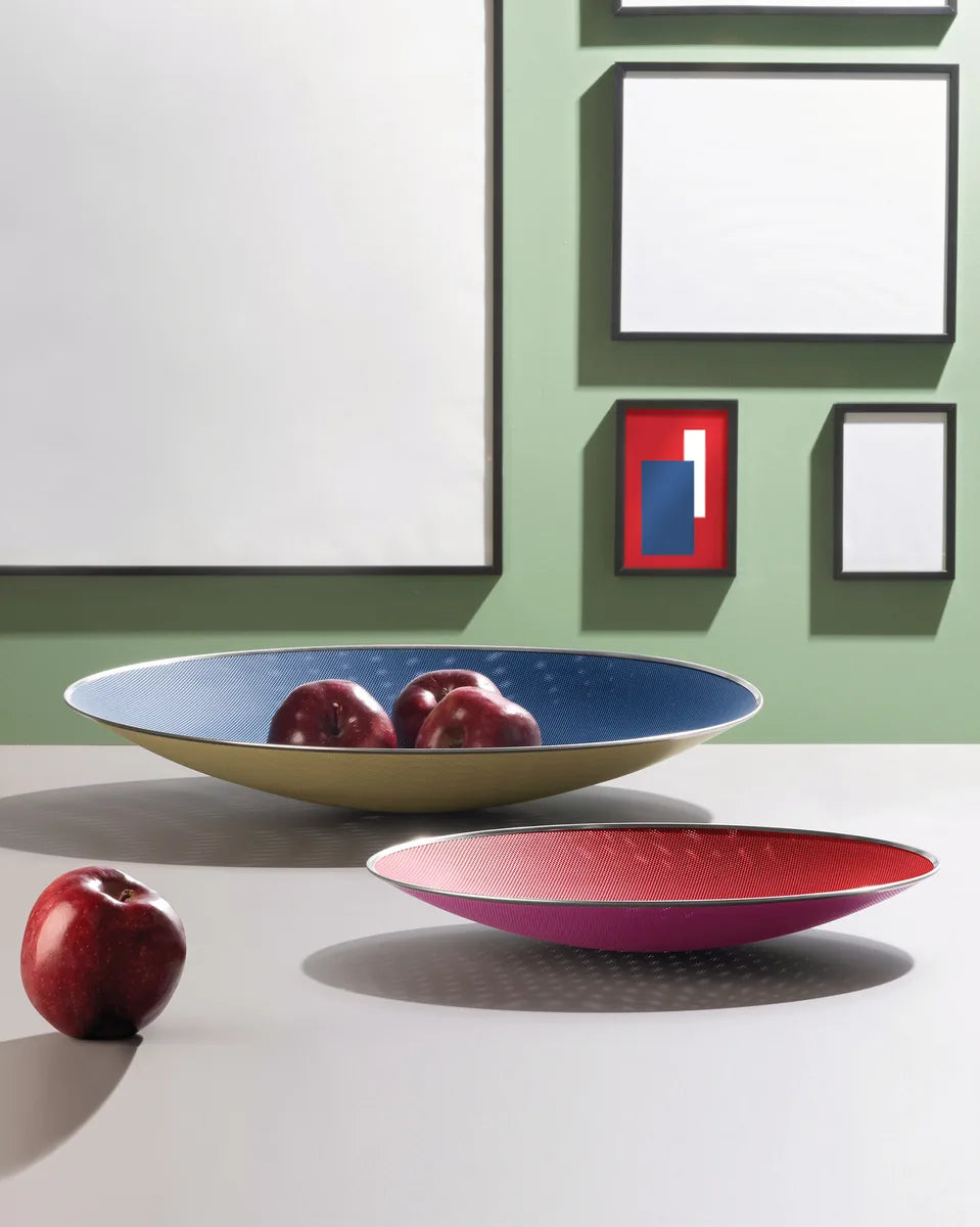 Alessi — Cohncave SC01/49 | Centrotavola traforato blu e avorio