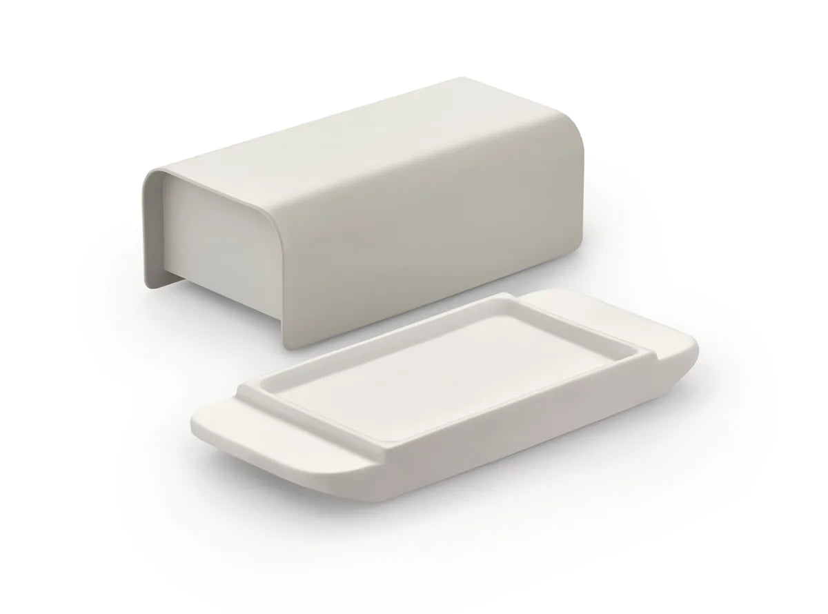 Alessi — Mattina BG04 BG04 DG | Burriera in porcellana grigio scuro — vista laterale
