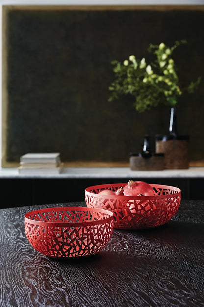 Alessi — CACTUS! MSA04/29 B | Fruttiera traforata in acciaio nero