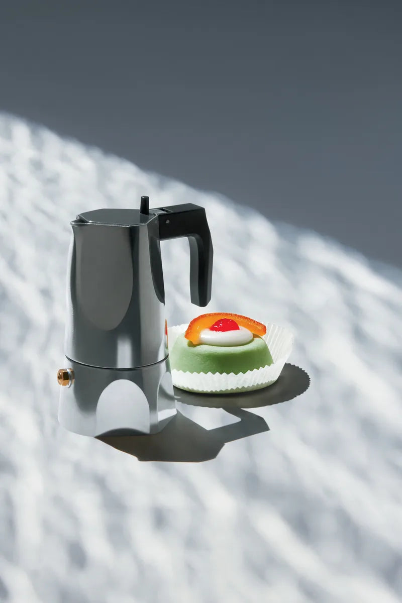 Alessi — Ossidiana MT18/3 B | Caffettiera espresso in alluminio nero