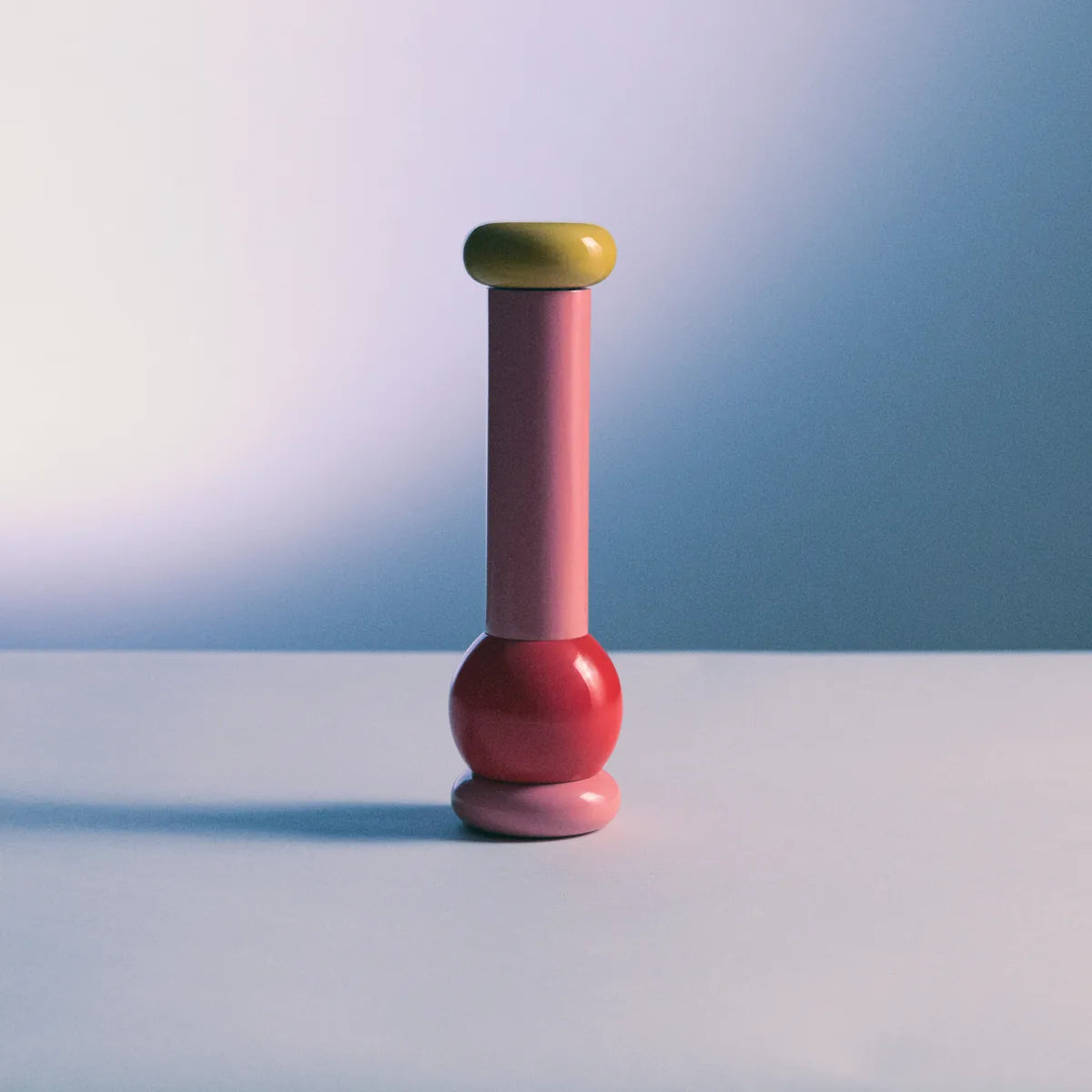 Alessi — MP0210 2 | Macinaspezie in faggio Sottsass, rosso rosa giallo