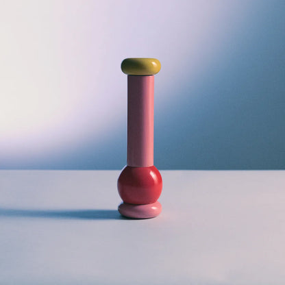 Alessi — MP0210 2 | Macinaspezie in faggio Sottsass, rosso rosa giallo