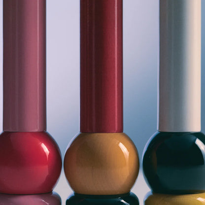 Alessi — MP0210 2 | Macinaspezie in faggio Sottsass, rosso rosa giallo