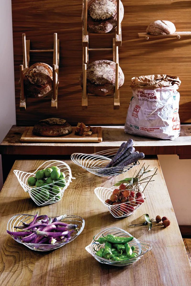 Alessi — Trinity ACO02 | Cestino da tavola in acciaio inox
