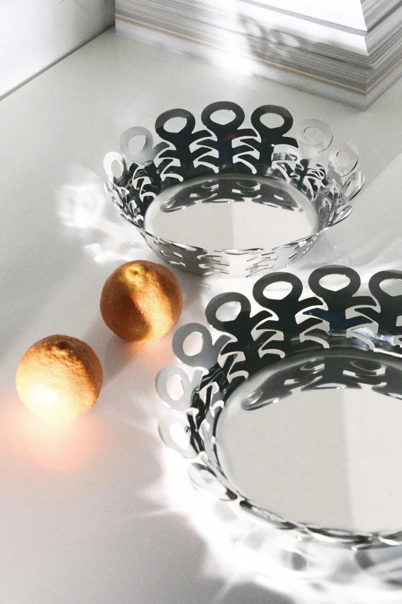 Alessi — Vimini BM21/25 | Cestino traforato in acciaio inox