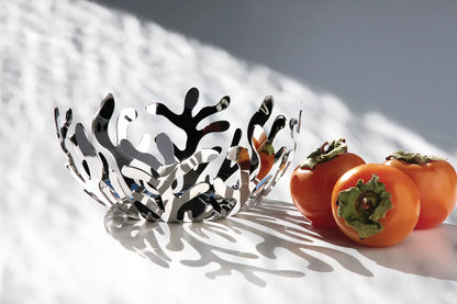 Alessi — Mediterraneo ESI01/29 ESI01/29 R | Fruttiera in acciaio rosso — vista laterale
