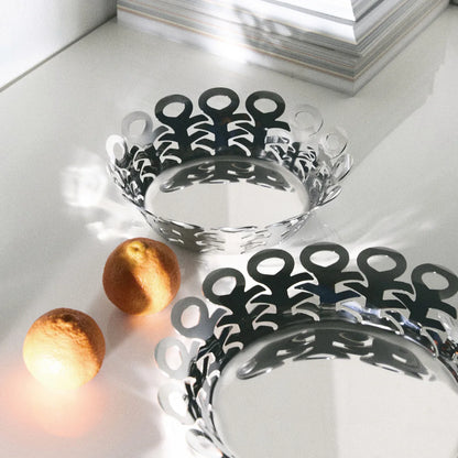 Alessi — Vimini BM21/21 | Cestino traforato in acciaio inox