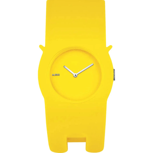 Alessi — Neko AL24003 | Orologio da polso in poliuretano giallo — Alessi