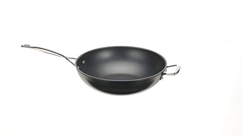 LE CREUSET Padella Wok antiaderente con base in alluminio e acciaio inox magnetico