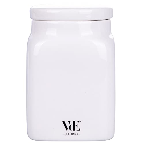 Villa d'Este Home Tivoli barattolo pangrattato new bone china bianco blu 750ml con scritta Le Travisate