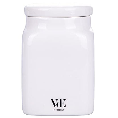 Villa d'Este Home Tivoli barattolo pangrattato new bone china bianco blu 750ml con scritta Le Travisate