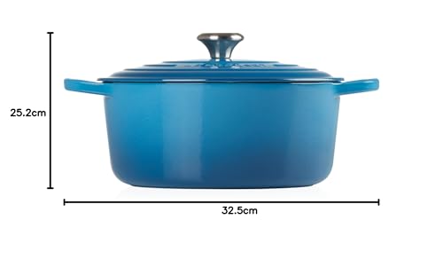 Le Creuset casseruola rotonda ghisa ciliegia con maniglie per cottura e brasatura