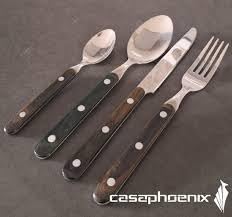 Cutting set 18 posate acciaio inox e legno design italiano