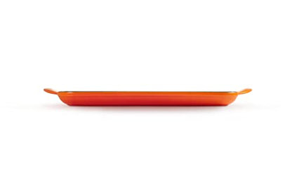 LE CREUSET Griglia rettangolare ghisa smaltata azzurra 32,5 cm per cottura a induzione