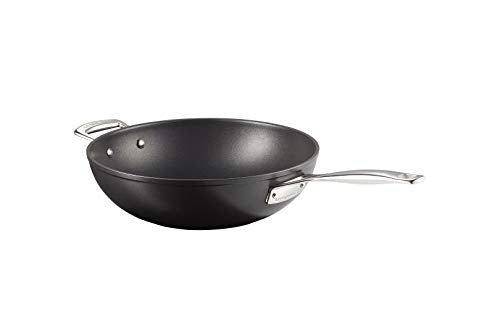 LE CREUSET Padella Wok antiaderente con base in alluminio e acciaio inox magnetico