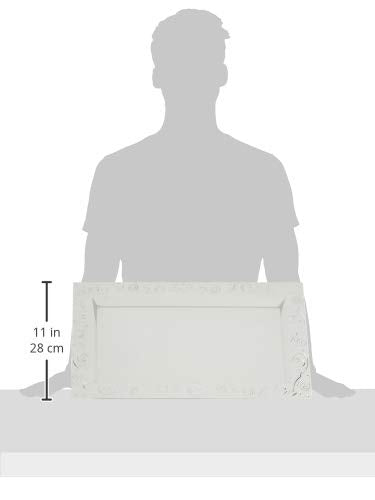 Alessi vassoio rettangolare Placentarius acciaio bordo sbalzato 57,4 x 35,5 cm