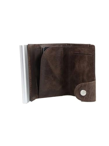 C-Secure Wallet Dark Brown in pelle con protezione RFID