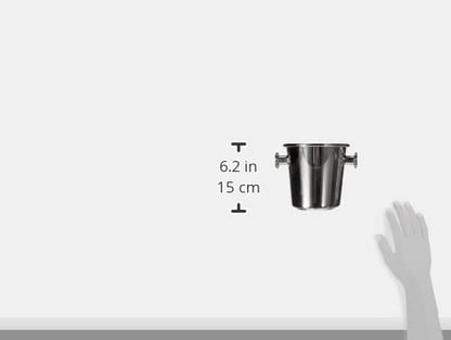 Alessi secchiello per ghiaccio con manici acciaio inox argento design Sottsass