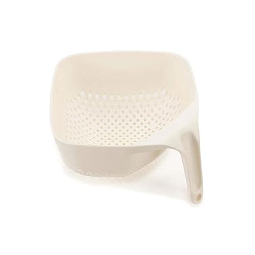 Joseph Joseph Colapasta quadrato medio in plastica bianca con impugnatura ergonomica verticale