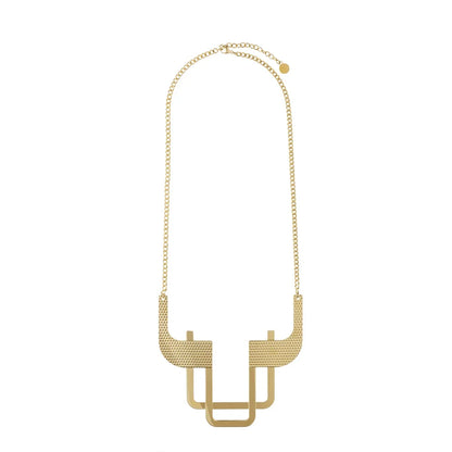 Alessi — Trama ESA01 4 | Salmistraro gold-plated stainless steel necklace