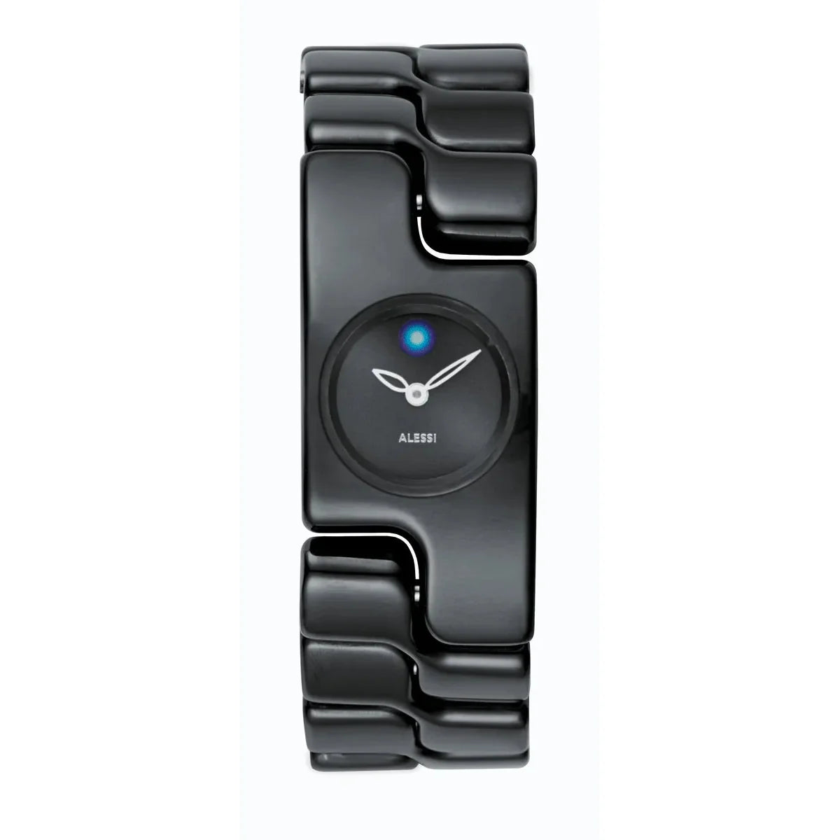 Alessi — Mariposa AL15002 | Black steel wristwatch