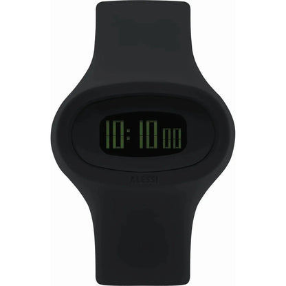 Alessi — Jak AL25000 | Black polyurethane wristwatch
