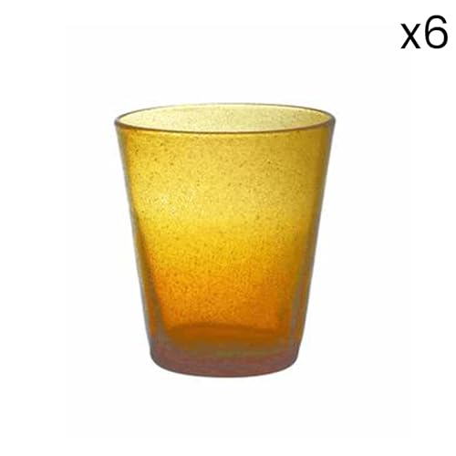 Stilmobili Set 6 Tumbler colorato in vetro soffiato linea Freshness, design originale e vivace