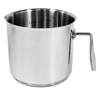 Moneta Pentolino Accordo 14cm acciaio inossidabile spazzolato con manico microfuso design esclusivo
