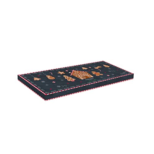 Easy Life piatto da portata 36x16 cm porcellana nera Natale