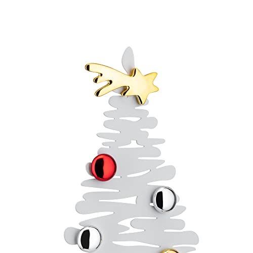 Alessi Albero di Natale in acciaio inossidabile, design Boucquillon & Maaoui, disponibile in acciaio lucido, bianco e rosso
