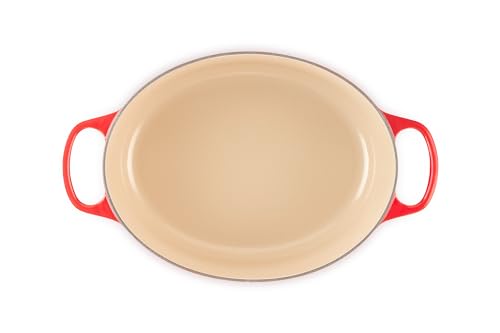 Le Creuset Cocotte Ovale Evolution in ghisa rossa con coperchio - Casseruola per arrosti