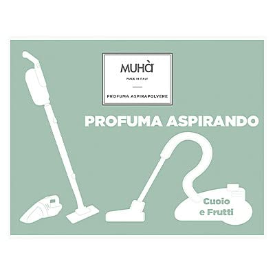 Muhà Set 5 Profuma Aspirapolvere Cuoio e Frutti con semi naturali profumati multicolore