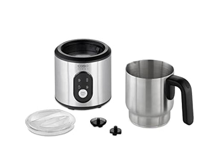 Caso Montalatte Crema & Choco Inox, acciaio inossidabile, design tedesco per schiuma latte e bevande calde