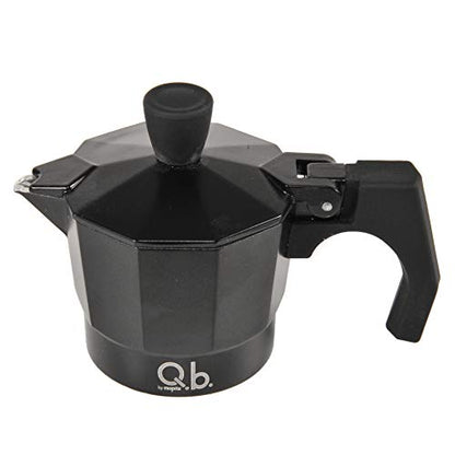 Mopita Caffettiera in alluminio nero opaco con manico soft touch - Black Code