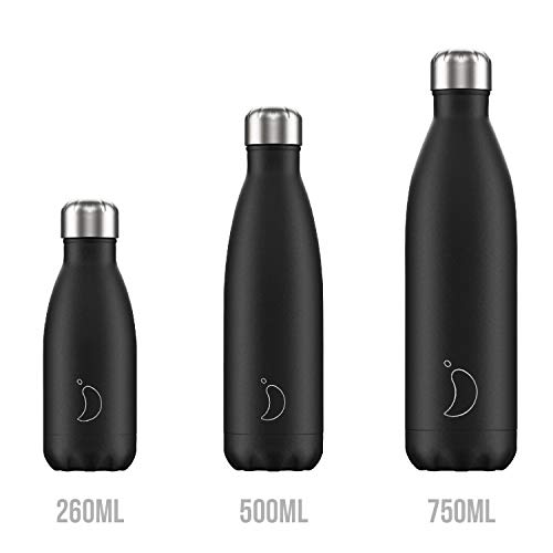 Chilly's bottiglia termica opaca 260/500/750ml acciaio inossidabile con tappo a vite