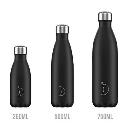 Chilly's bottiglia termica opaca 260/500/750ml acciaio inossidabile con tappo a vite