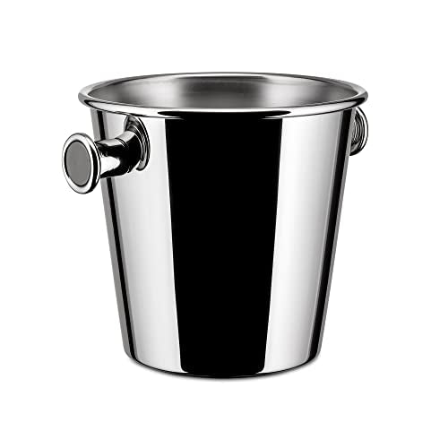 Alessi secchiello per ghiaccio con manici acciaio inox argento design Sottsass