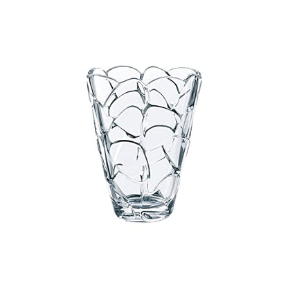 Nachtmann vaso ovale Petals in vetro rosa 22cm - design artigianale