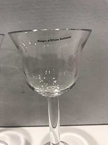 Arnolfo di Cambio coppia bicchieri cristallo vino liquore design Ettore Sottsass