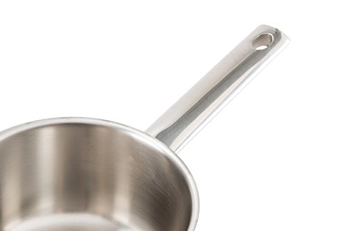 Barazzoni Chef Line tegame pentola coperchio acciaio inox 18/10 finitura lucida e satinata