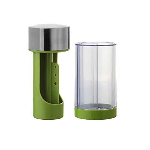 Microplane Macina Erbe 2in1 acciaio inossidabile argento con contenitore trasparente