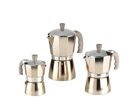 Mopita Caffettiera 1 tazza alluminio gold Fluo - design italiano