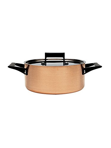 Alexander Casseruola Trilaminato 24cm acciaio rame spazzolato con coperchio