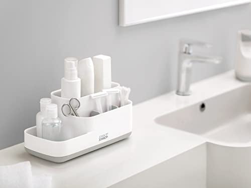 Joseph Joseph Organizer da bagno grigio bianco salvaspazio con base antiscivolo